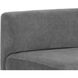 Harmony Danny Dark Grey Modular Armless Chair, Right Shelf